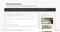 Desktop Screenshot of monasterisubiaco.com