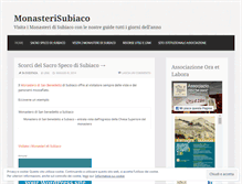 Tablet Screenshot of monasterisubiaco.com